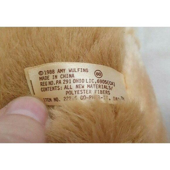 Vintage Applause Gopher  Plush 8" Go-pher It Dad Stuff Animal 1988 Golf NEW - Picture 8 of 8